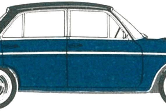 Audi 75 4-Door [3] (1969) - Ауди - чертежи, габариты, рисунки автомобиля